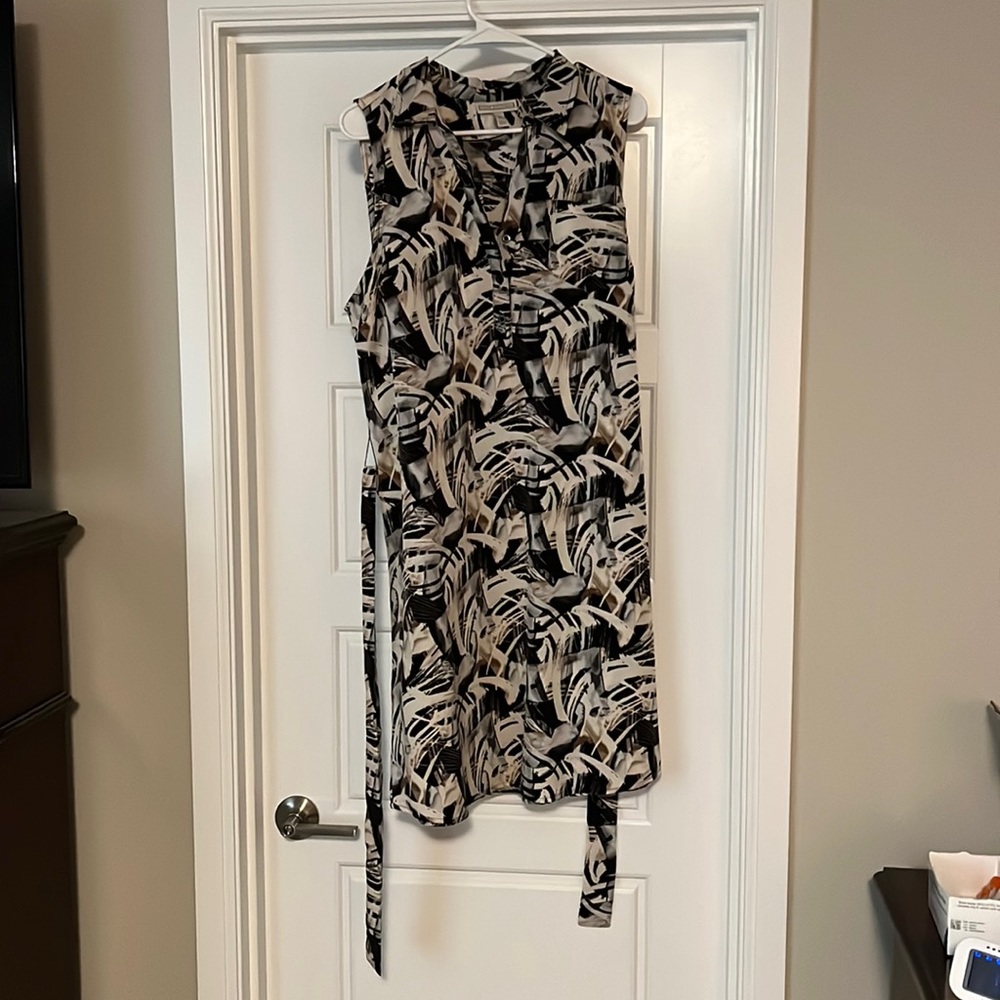 Dana Buchman, size XL, black/white/brown/blue
